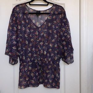 Ella Moss Silk Boho Blouse. size S